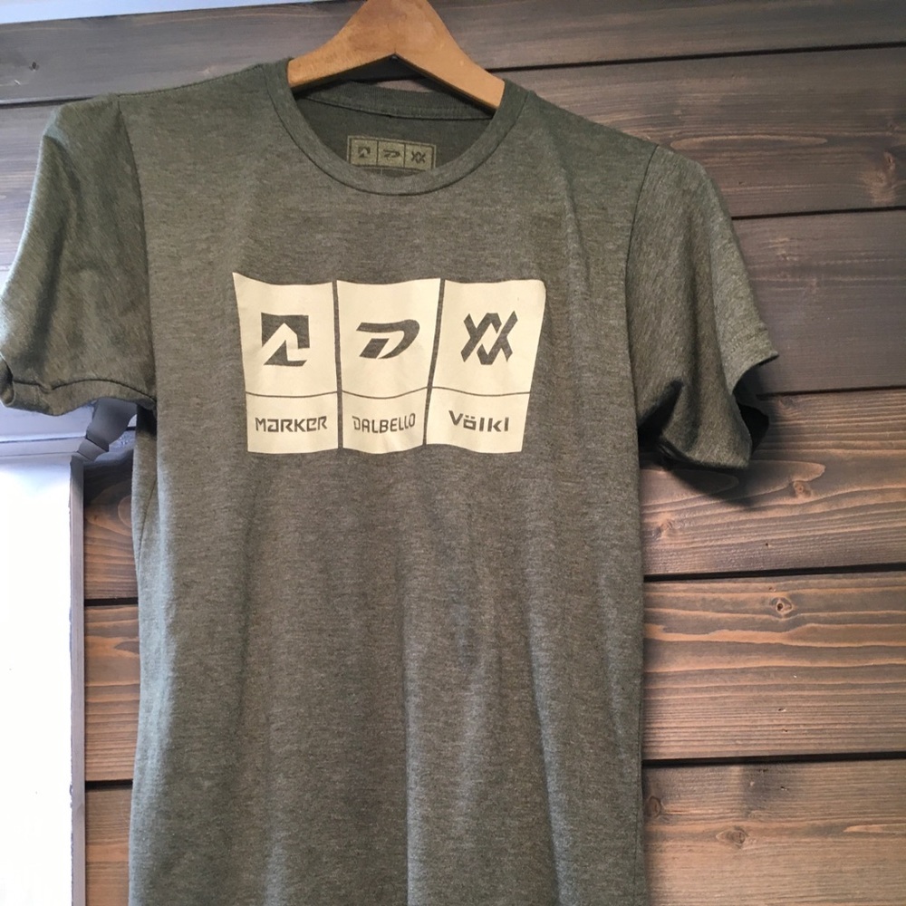 Unisex Marker-Dalbello-Volkl Triple Ski brands TShirt S